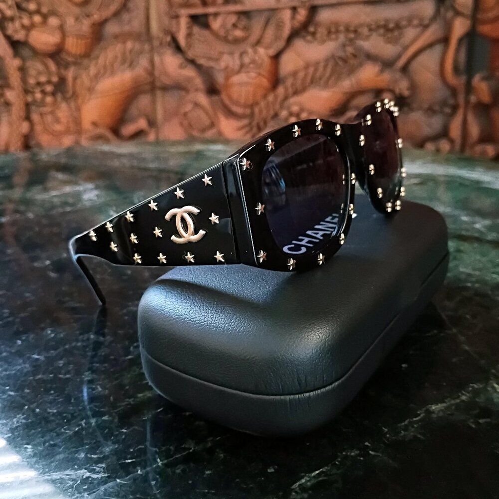 Rare Chanel 1990's Star Les Etoiles Studded CC Sunglasses - Picture 6 of 16